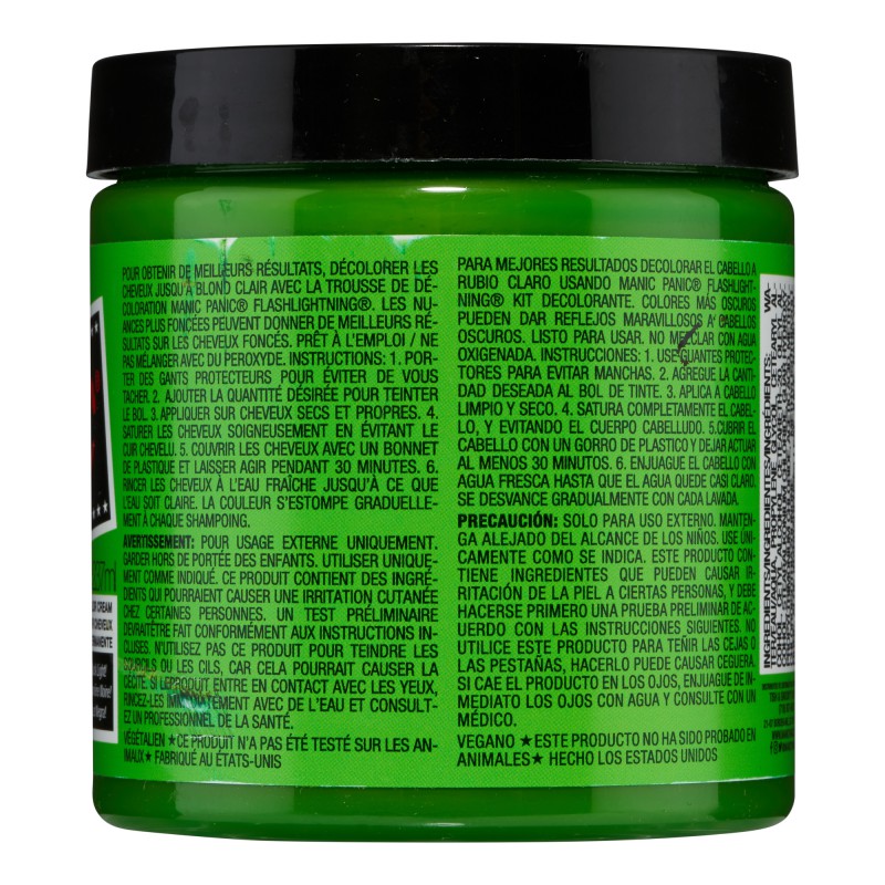 Большая банка - зеленая краска для волос ELECTRIC LIZARD CLASSIC HAIR DYE 237 мл - Manic Panic